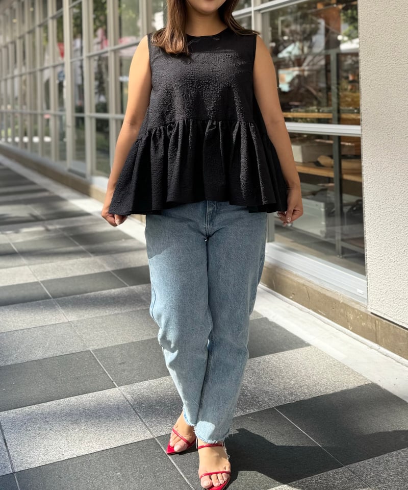 グッチ　ノースリーブトップス　XS ブラック グッチ ノースリーブトップス XS ブラック GUCCI(グッチ