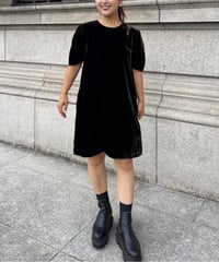 ベルベットミニワンピース(ブラック) | Syell Raffiné