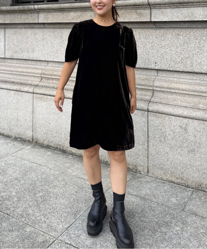 ベルベットミニワンピース(ブラウン) | Syell Raffiné ベルベットミニワンピース(ブラウン) | Syell Raffiné