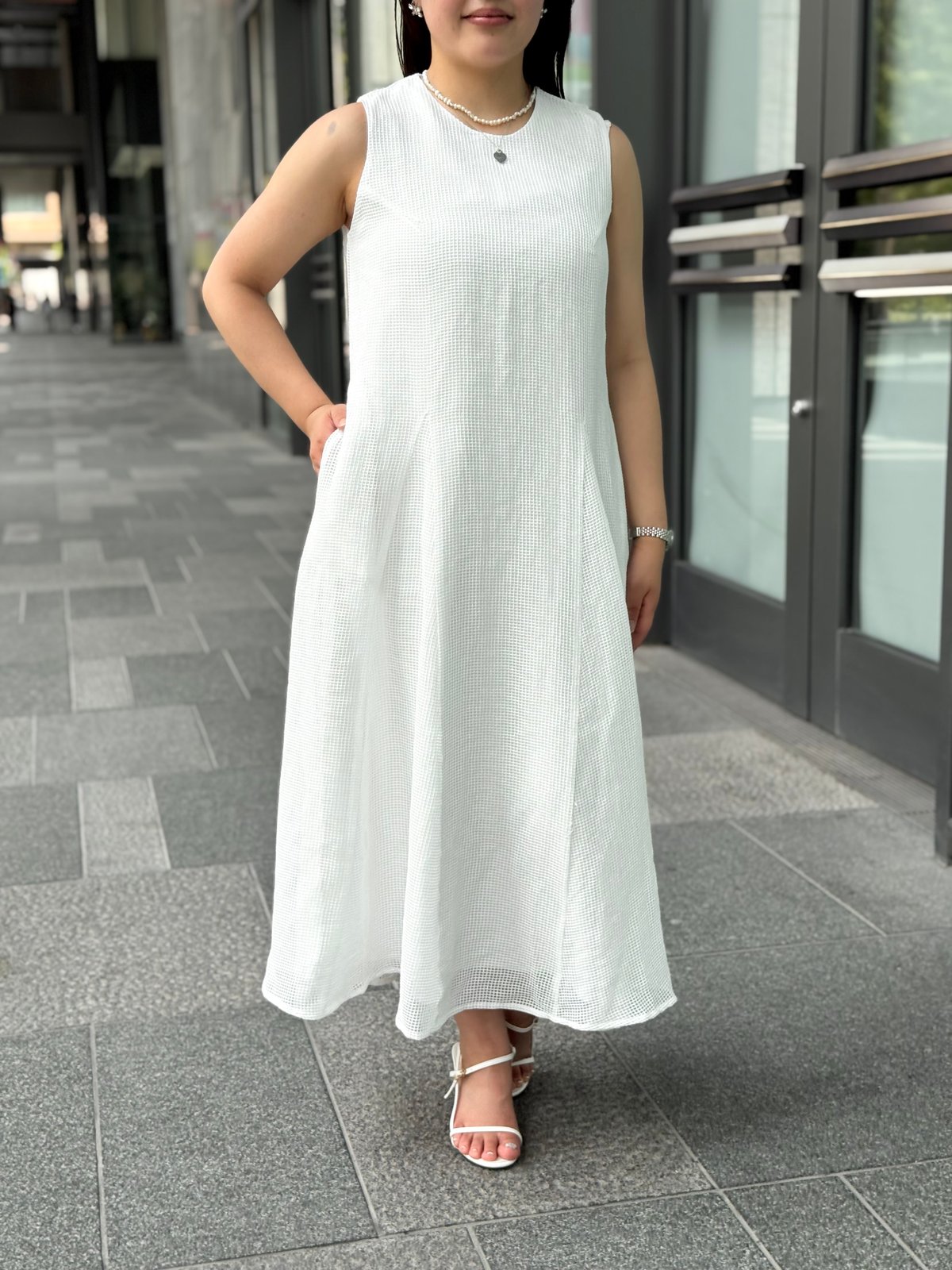 【専用出品】140メッシュワンピースホワイト メッシュワンピース(ホワイト) | Syell Raffiné