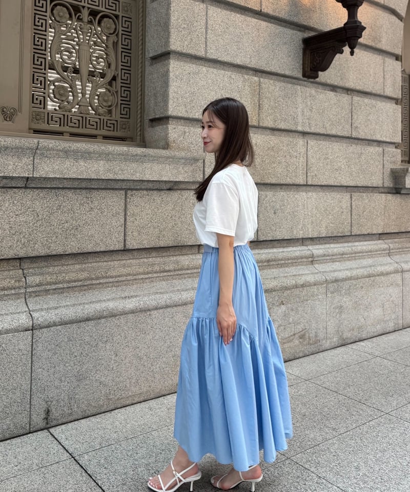 新品未使用　パーリーゲイツ　ドビーストレッチラップ風スカート　ブルー　1 スウィッチングスカート(ブルー) | Syell Raffiné