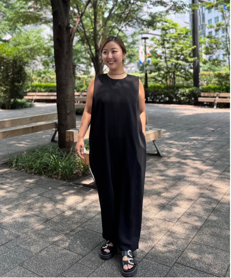 スタイリッシュサロペット(ブラック) | Syell Raffiné