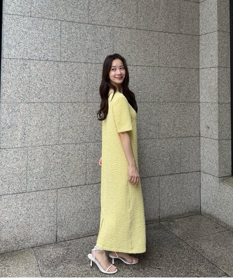 クシュクシュワンピース(イエロー)