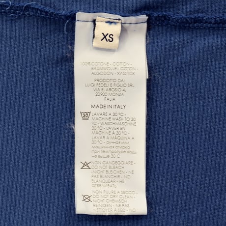 FEDELI / T SHIRT / BLUE HORIZONTAL STRIPES