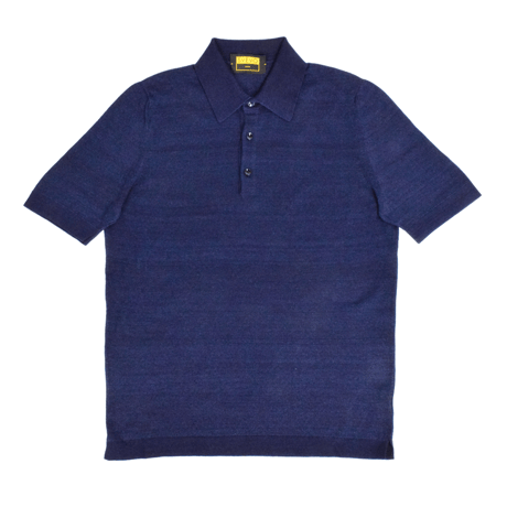 SVEVO / POLO KNIT/ SHORT SLEEVE / NAVY