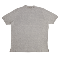 FIORONI / KNIT T-SHIRT STYLE SWEATER / GHIACCIO GREY
