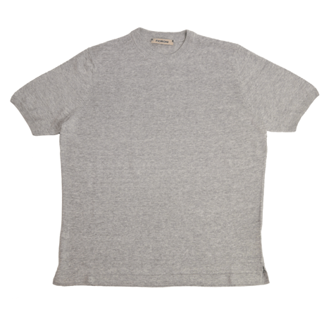 FIORONI / KNIT T-SHIRT STYLE SWEATER / GHIACCIO GREY