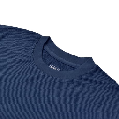 FEDELI / T SHIRT / BLUE HORIZONTAL STRIPES