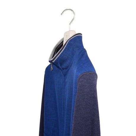 FIORONI / ZIP UP KNIT BLOUSON / BLUE
