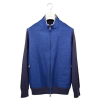 FIORONI / ZIP UP KNIT BLOUSON / BLUE