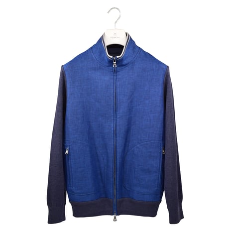 FIORONI / ZIP UP KNIT BLOUSON / BLUE