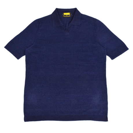 SVEVO / SKIPPER KNIT/ SHORT SLEEVE / NAVY