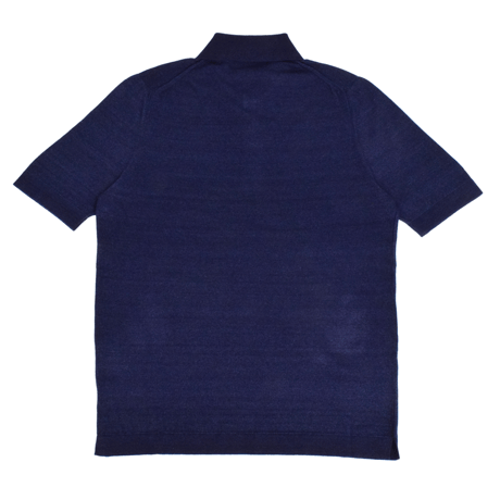 SVEVO / POLO KNIT/ SHORT SLEEVE / NAVY