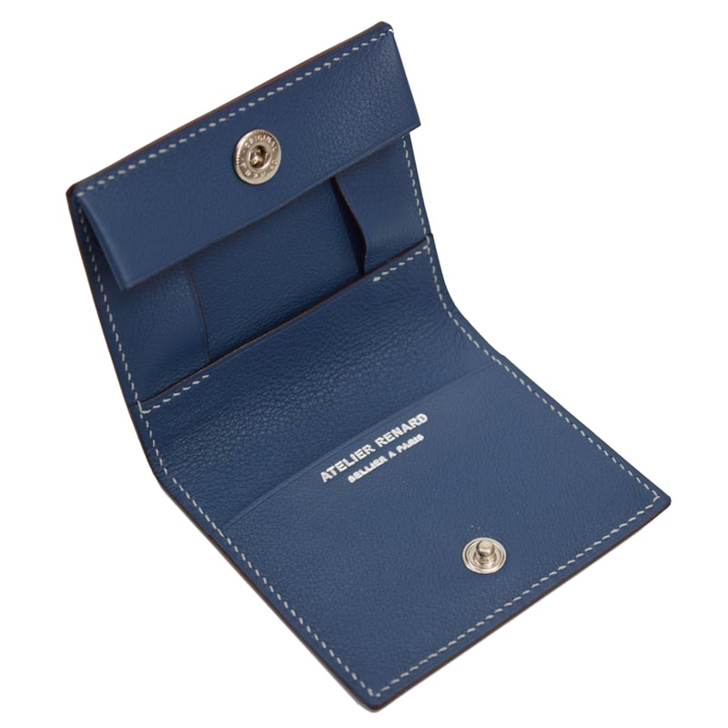 ATELIER RENARD / COIN CASE / DARK BROWN ・ BLUE