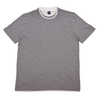 FEDELI / T-SHIRT DUO MM / JERSEY MELANGE / GREY