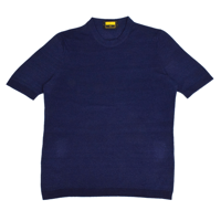 SVEVO / ROUNDNECK KNIT/ SHORT SLEEVE / NAVY