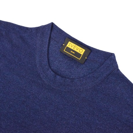 SVEVO / ROUNDNECK KNIT/ SHORT SLEEVE / NAVY