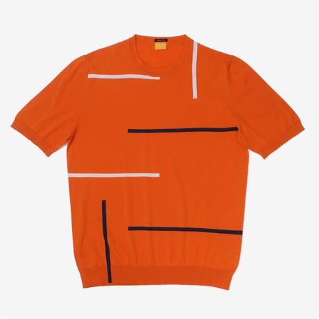 SVEVO CREW NECK / SHORT SLEEVE / FRONT DESIGNED / ORANGE
