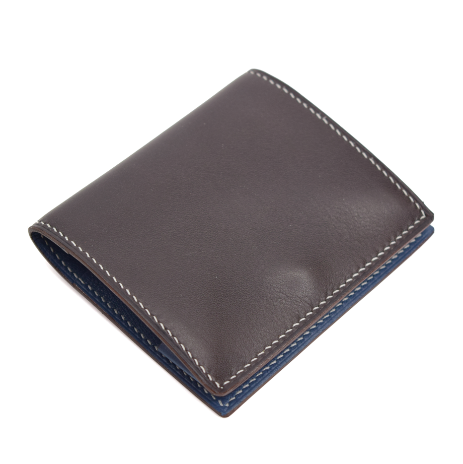 ATELIER RENARD / COIN CASE / DARK BROWN ・ BLUE