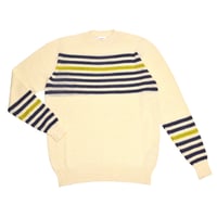 KNITBRARY / HORIZONTAL STRIPE PATTERN / CREW NECK