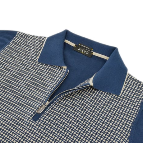 SVEVO / ZIP UP POLO KNIT/ SHORT SLEEVE