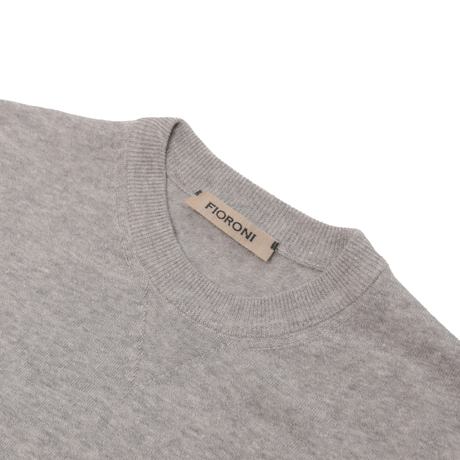 FIORONI / KNIT T-SHIRT STYLE SWEATER / GHIACCIO GREY