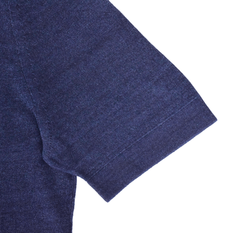 SVEVO / POLO KNIT/ SHORT SLEEVE / NAVY