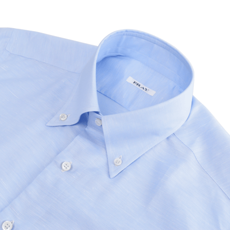 FRAY SHIRT / EROS BD / SAXE BLUE / COTTON LINEN