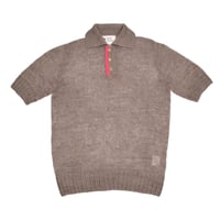 KNITBRARY / KNIT POLO / BROWN