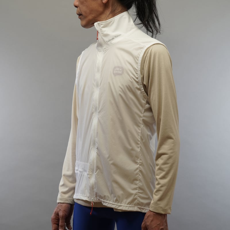 T2 Running Wind Shell Vest / White | Tabisuke T