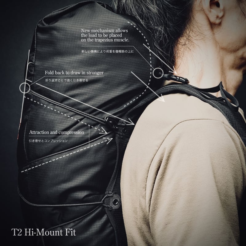 抽選式】T2 Trail 15 / Black（ストレージ&ハーネスセット） | Tabis