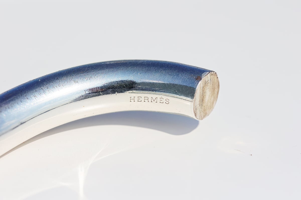 HERMES Lima タイプ　bangle silver925 腕周り19cm Hermès Sterling Silver 'Lima' Bracelet/Bangle - Discontinued