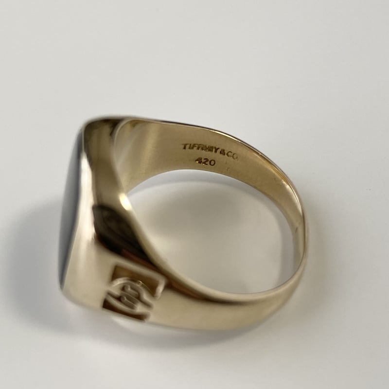 SOLD】Vintage Tiffany&co. 10K hp Onyx Ring | Ni 