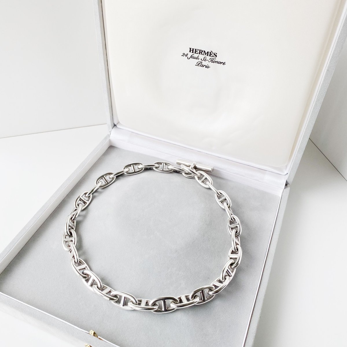 SOLD】Vintage HERMES Chaine D'Ancre Necklace GM