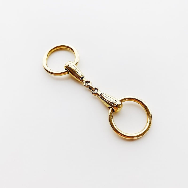 SOLD】Vintage HERMES 18K Mors de Cheval Key Rin...