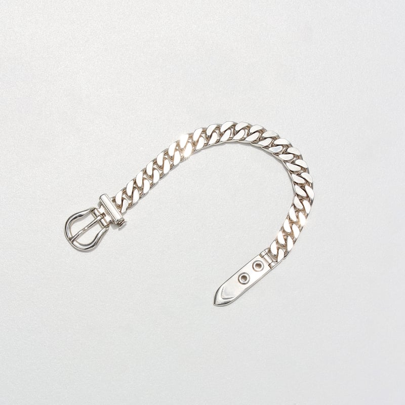 ごりぶた様 Ag925 & 800 Hermès Boucle Sellier Boucle Sellier Inflexible bracelet, large model - Silver