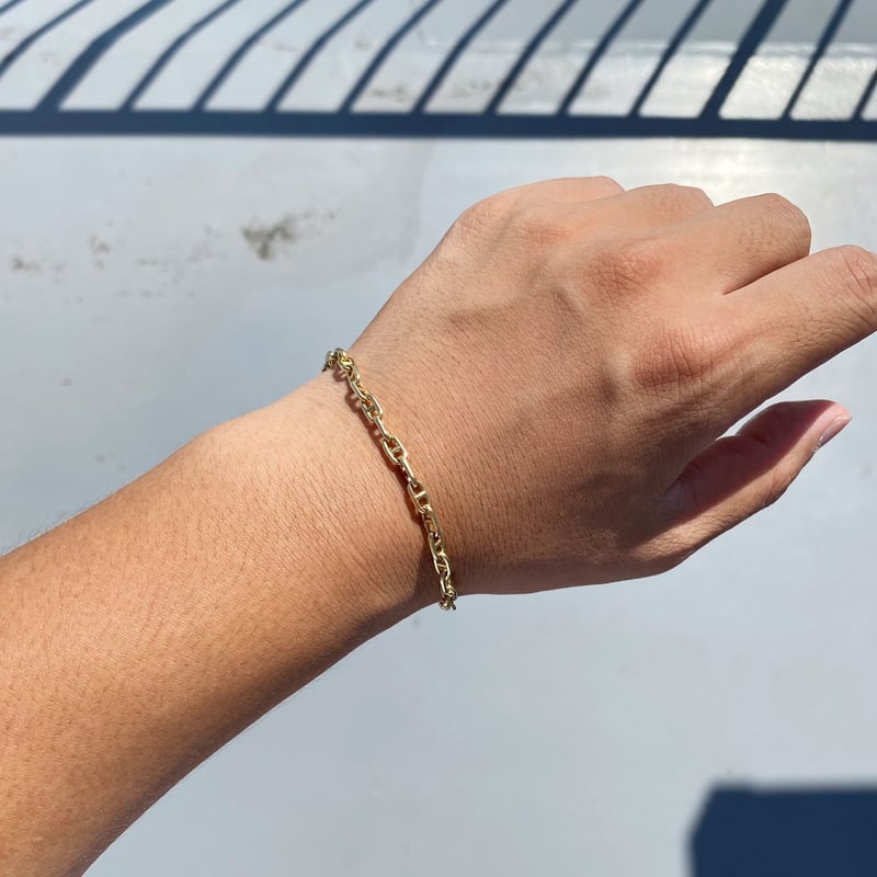 SOLD】Vintage HERMES 18K Chaine d'Ancre Bracel SOLD】Vintage HERMES 18K Chaine d'Ancre Bracel