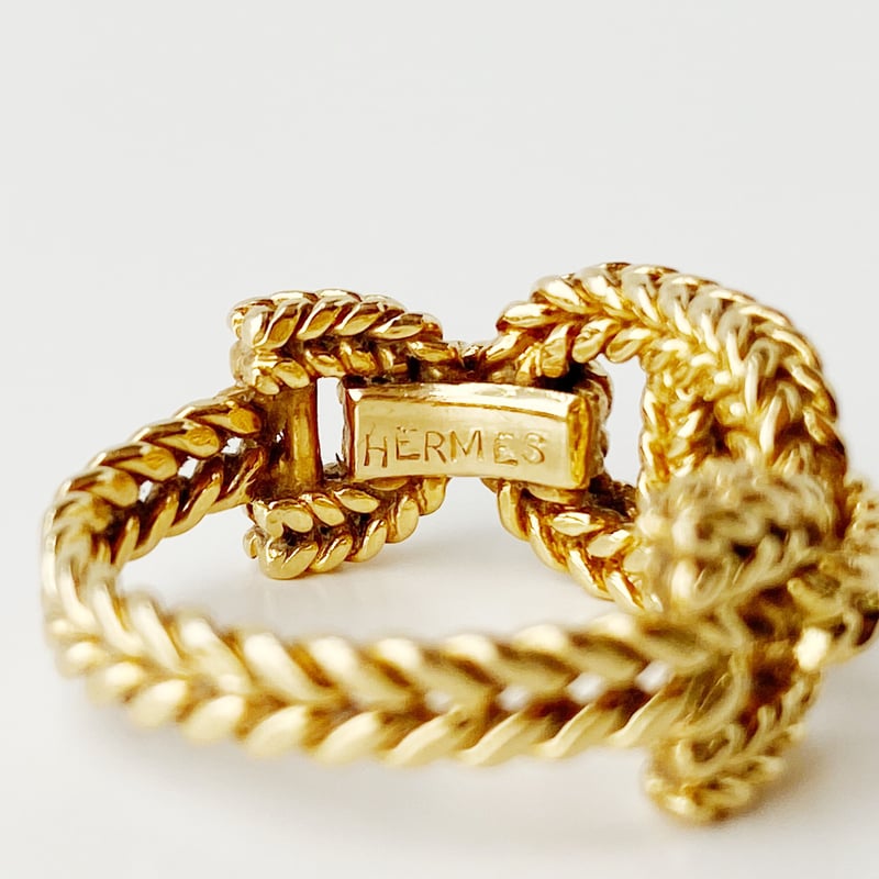 HERMES エルメス ヴァンドーム ヴィンテージリング　18金 VINATGE HERMÈS Chaine d'Ancre Tresse Ring 18K Gold 名匠