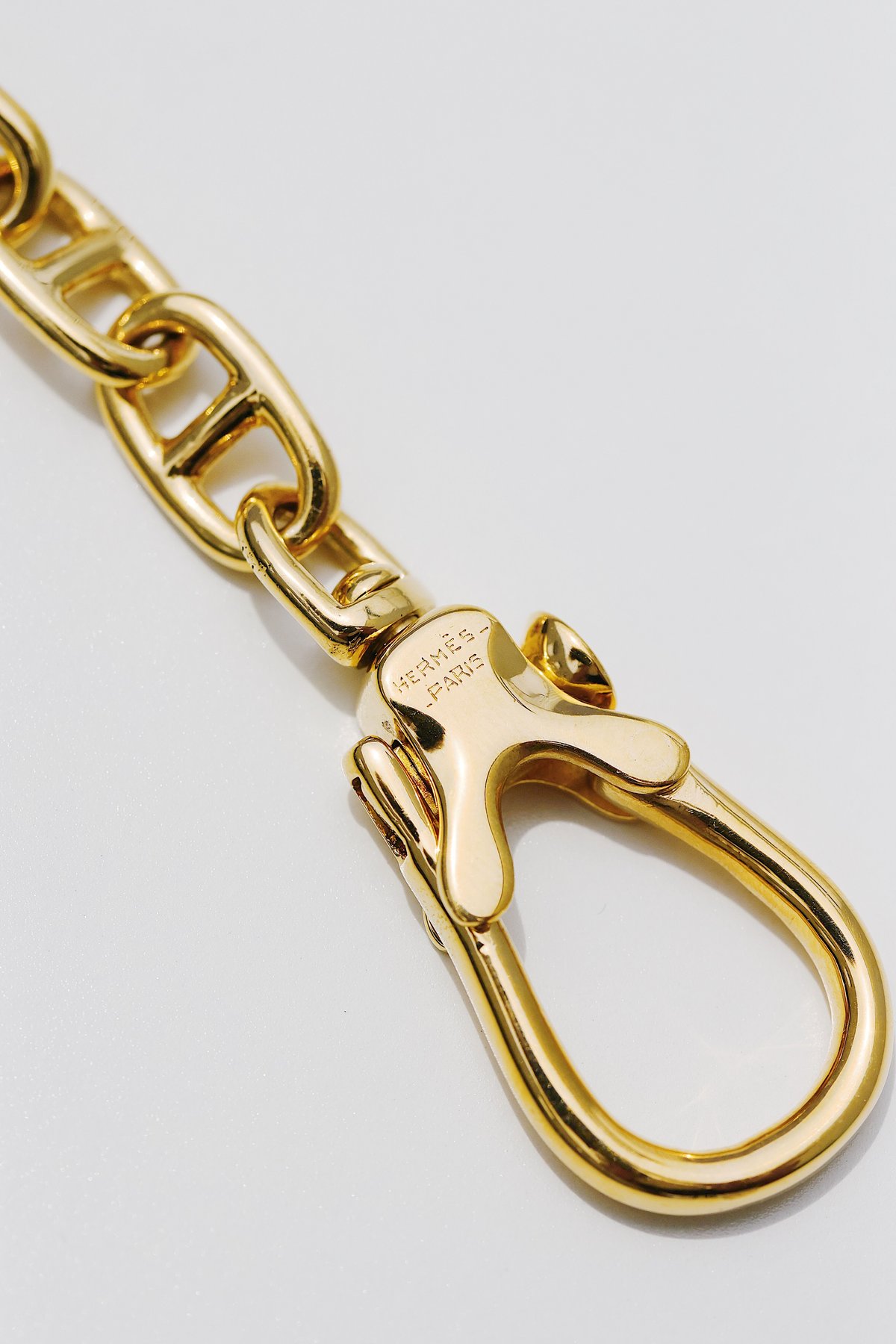 SOLD】Vintage HERMES 18K Chaine d'Ancre Keyring SOLD】Vintage HERMES 18K Chaine d'Ancre Keyring