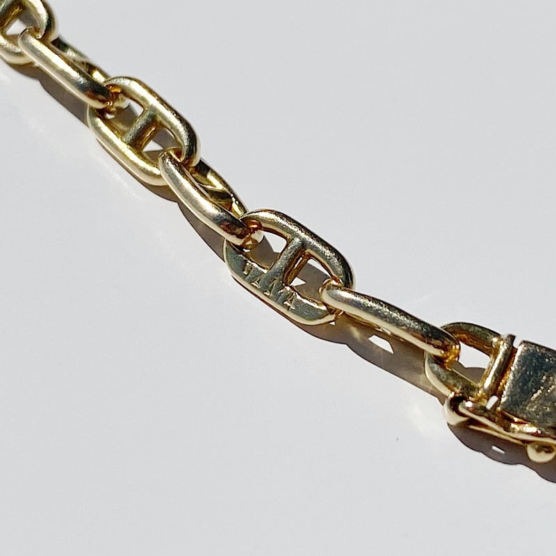 SOLD】Vintage HERMES 18K Chaine d'Ancre Bracel