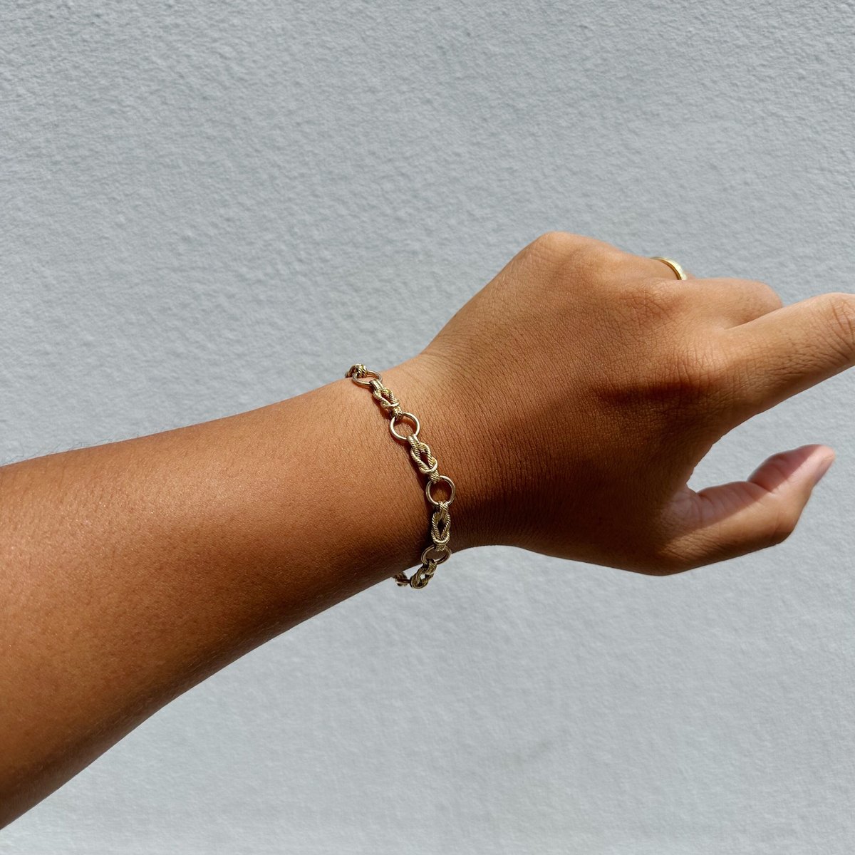 SOLD】Vintage HERMES 18K Audierne Bracelet PM |