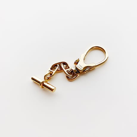Hermès Chaine d'ancre charm key ring Hermes Vintage 1970s Sterling Silver 925 Chaine D'Ancre Key Ring