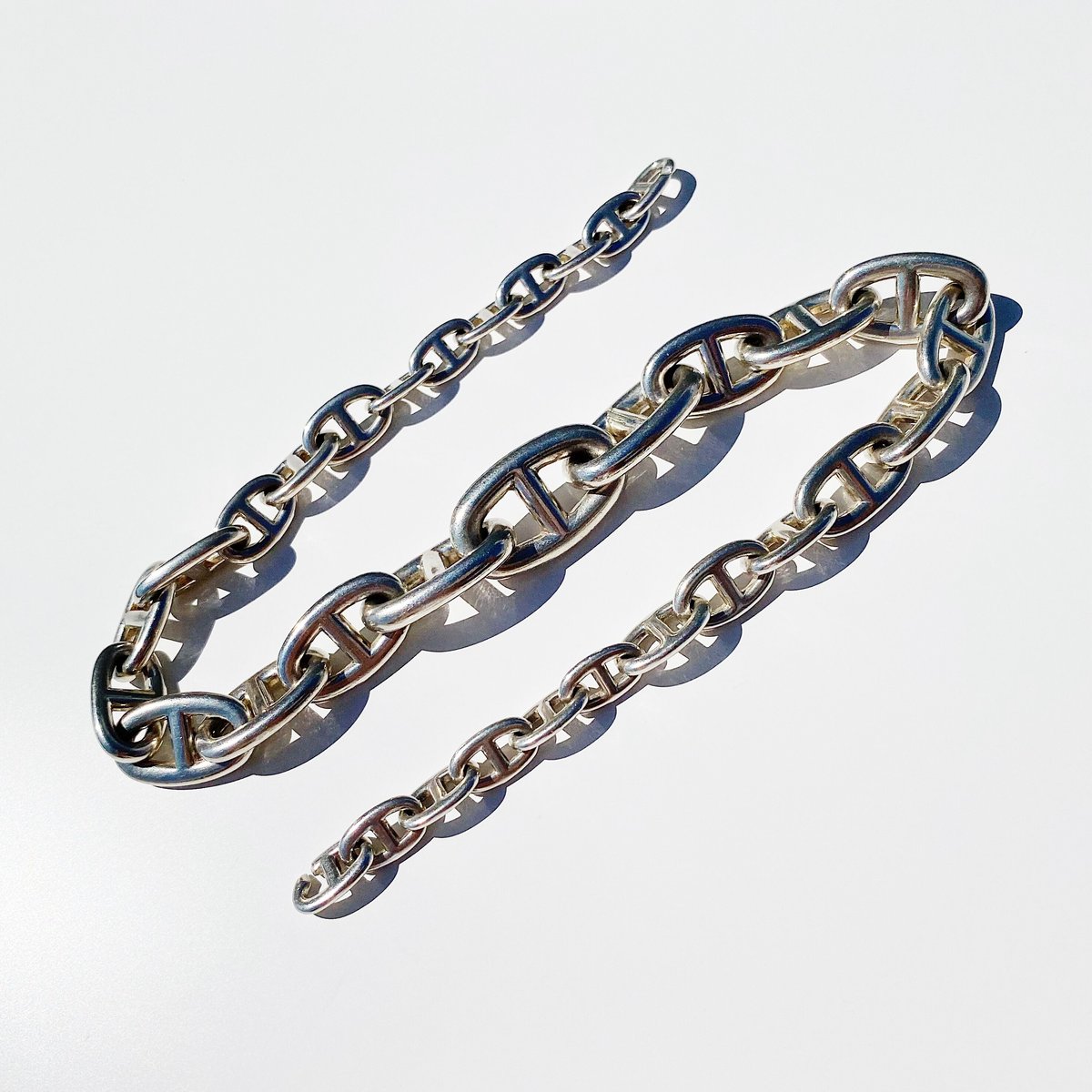 Vintage HERMES Chaine d'Ancre Graduated Necklace