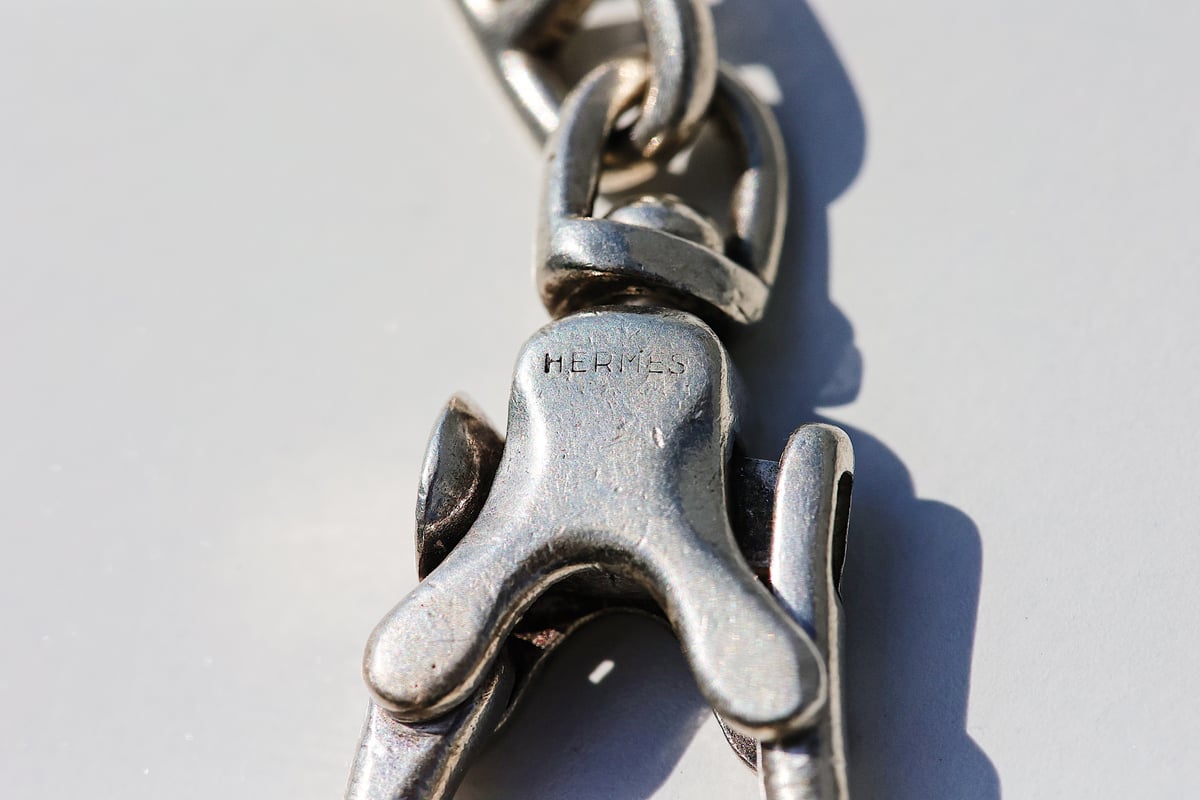 SOLD】Vintage HERMES Chaine d'ancre Key Ring |