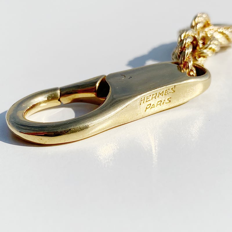 SOLD】Vintage HERMES 18K Cordage Key Ring | Nic SOLD】Vintage HERMES 18K Cordage Key Ring | Nic