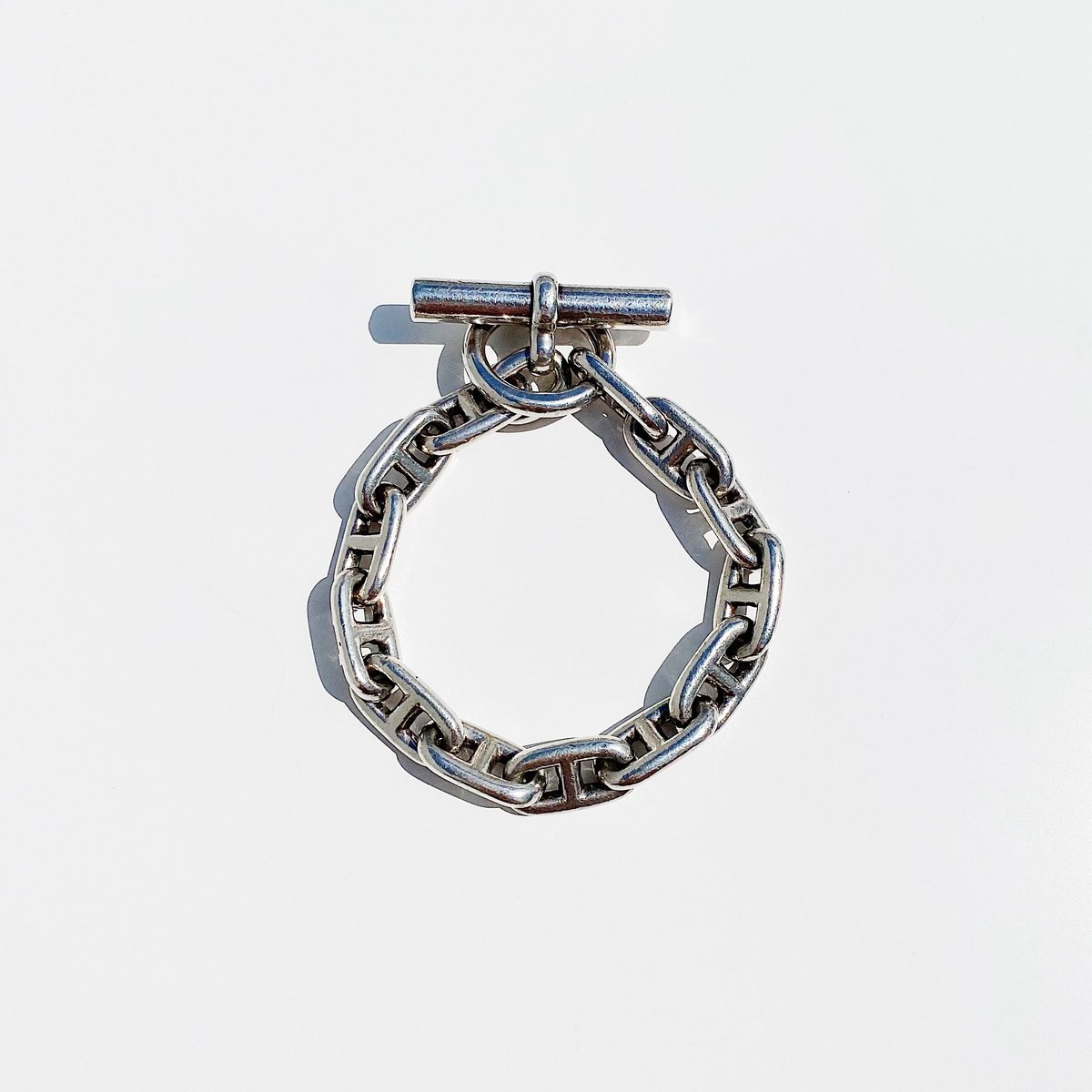 SOLD】Vintage HERMES Chaine D'Ancre Bracelet GM