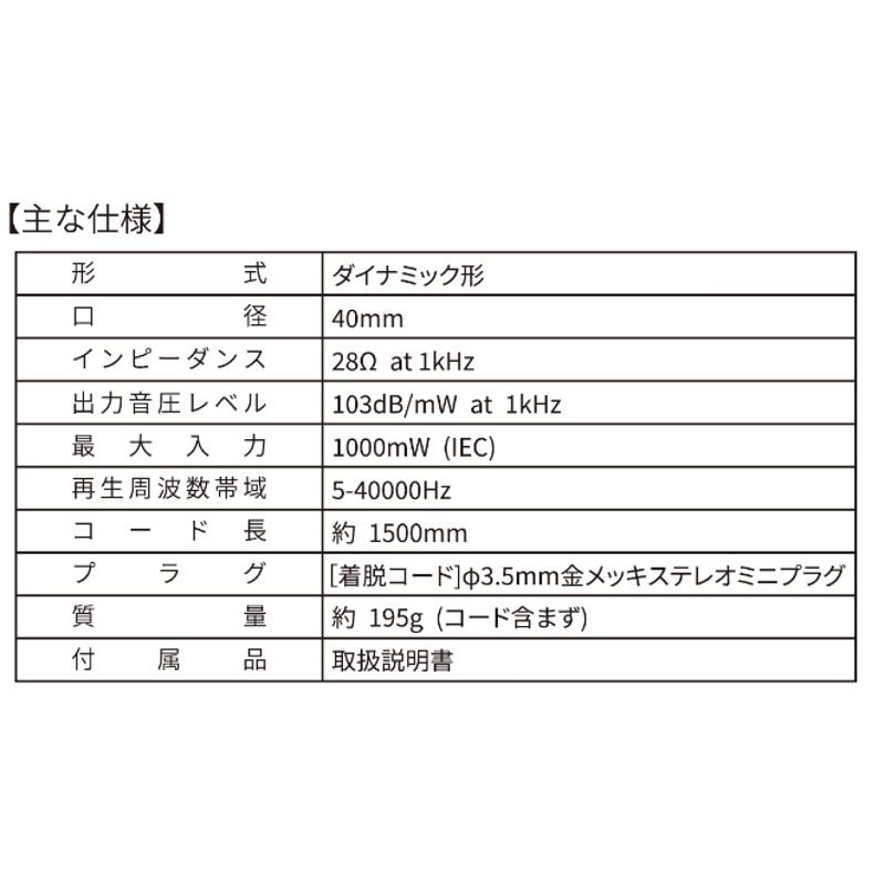 HA-SX12/HD-W/K（オフホワイト/ブラック）音楽用ヘッドホン