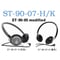 ST-90-07-H/K(灰色/黒色) 音楽用ヘッドホン 日本製 -ST-90-05 modified-