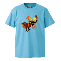 鶏の夫婦Tシャツ