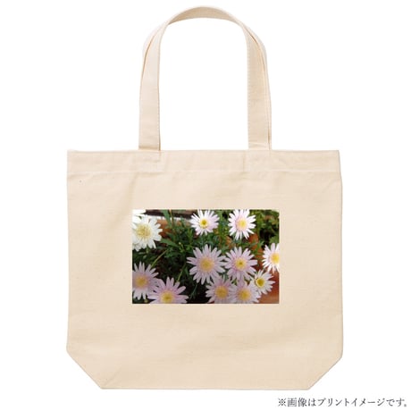 白い花トートバッグ